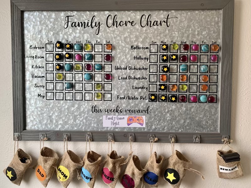 Chore chart for big families